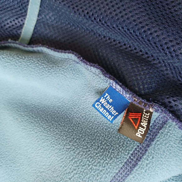 Vintage L.L. Bean Blue Full Zip Soft Fleece Vest Sleeveless Pockets Size M - Picture 5 of 9